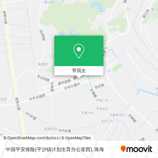中国平安保险(平沙镇计划生育办公室西)地图