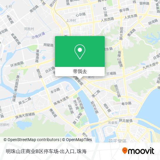 明珠山庄商业B区停车场-出入口地图