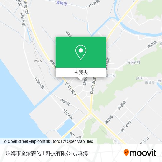 珠海市金浓霖化工科技有限公司地图