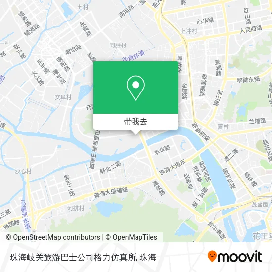 珠海岐关旅游巴士公司格力仿真所地图