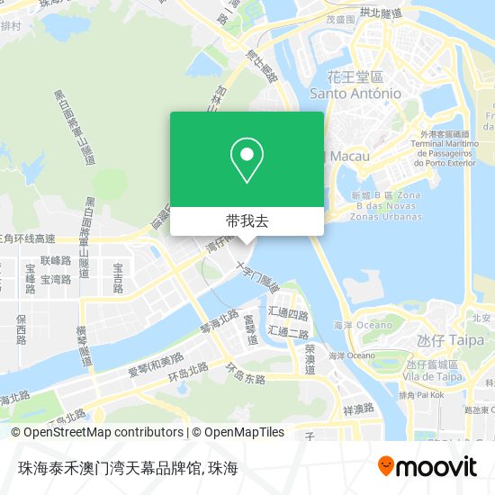 珠海泰禾澳门湾天幕品牌馆地图