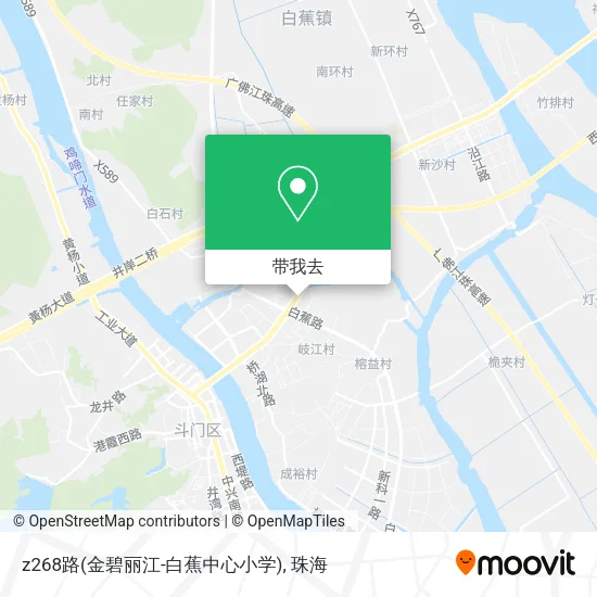 z268路(金碧丽江-白蕉中心小学)地图