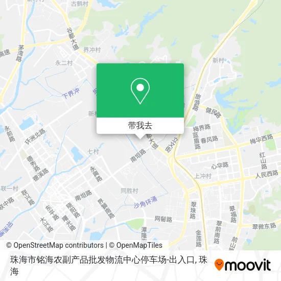 珠海市铭海农副产品批发物流中心停车场-出入口地图