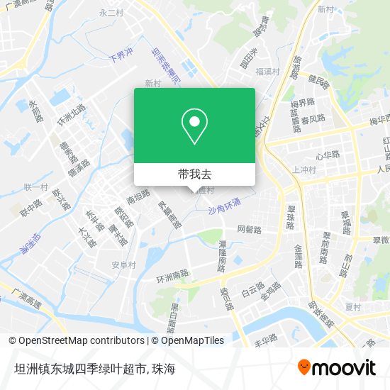 坦洲镇东城四季绿叶超市地图