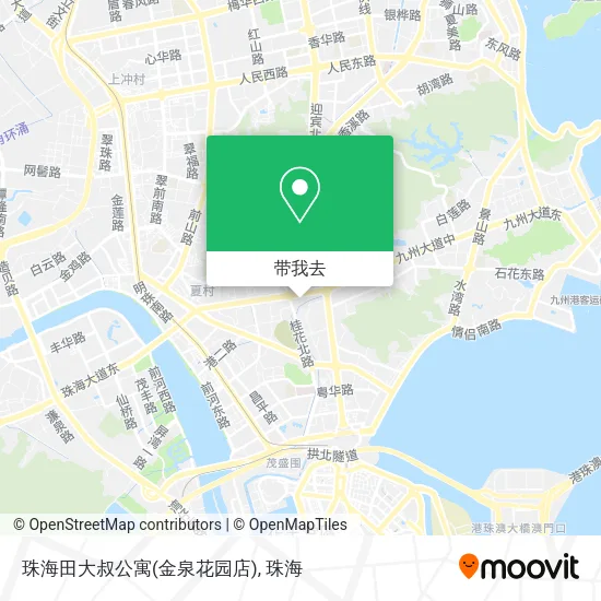 珠海田大叔公寓(金泉花园店)地图