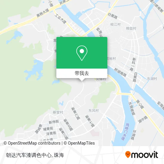 朝达汽车漆调色中心地图