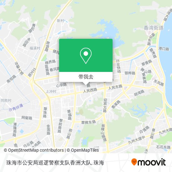 珠海市公安局巡逻警察支队香洲大队地图