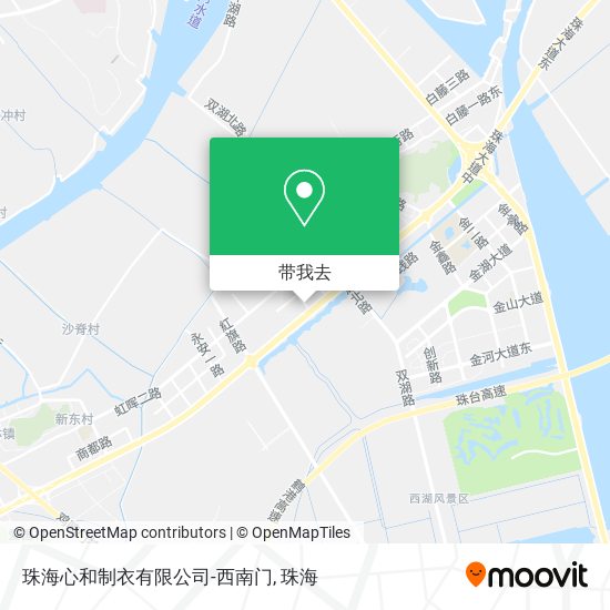 珠海心和制衣有限公司-西南门地图