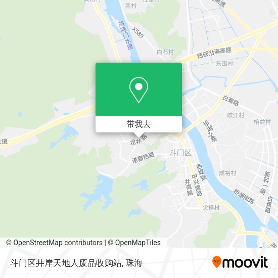 斗门区井岸天地人废品收购站地图