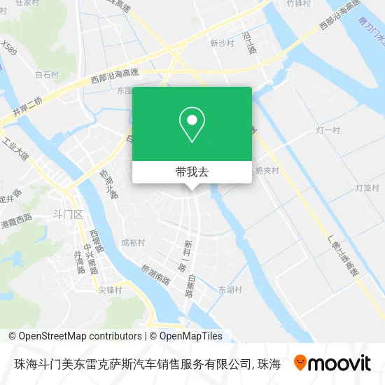 珠海斗门美东雷克萨斯汽车销售服务有限公司地图