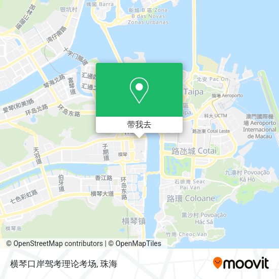 横琴口岸驾考理论考场地图