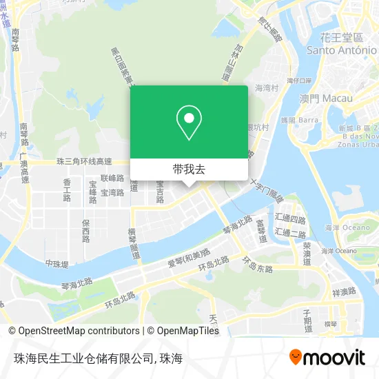 珠海民生工业仓储有限公司地图