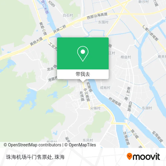 珠海机场斗门售票处地图