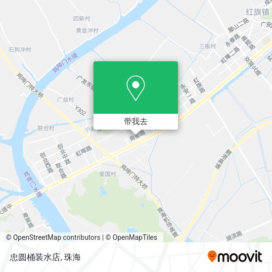 忠圆桶装水店地图