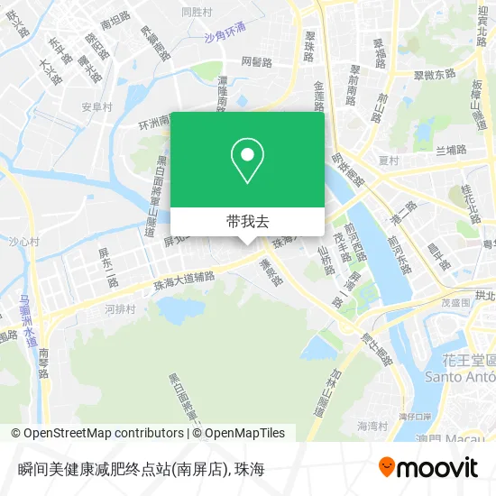 瞬间美健康减肥终点站(南屏店)地图