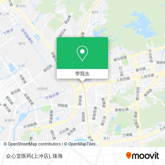 众心堂医药(上冲店)地图