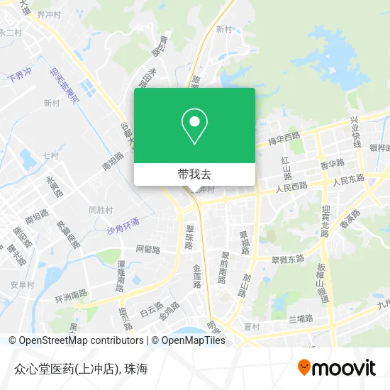 众心堂医药(上冲店)地图