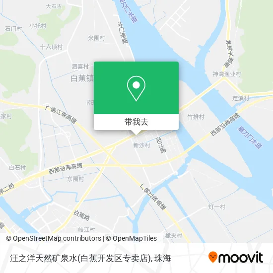 汪之洋天然矿泉水(白蕉开发区专卖店)地图