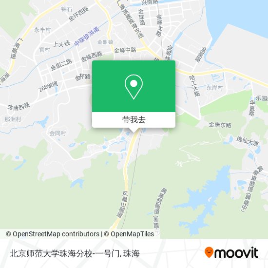 北京师范大学珠海分校-一号门地图