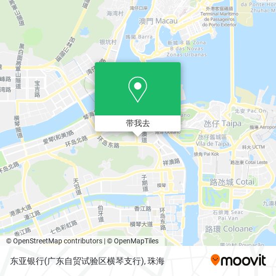 东亚银行(广东自贸试验区横琴支行)地图