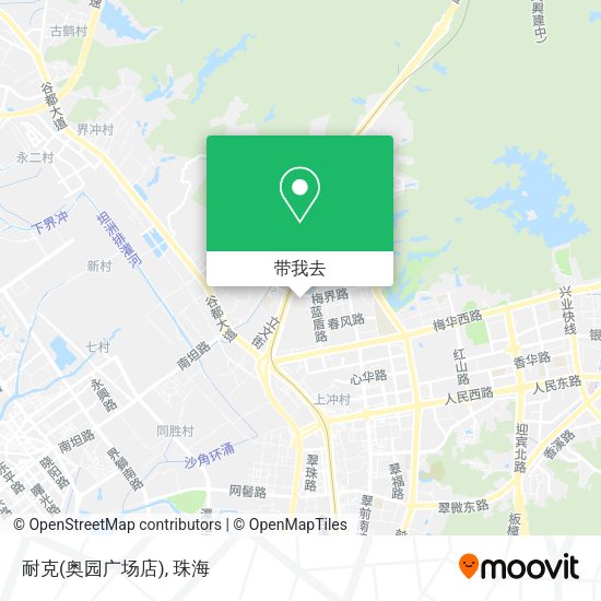 耐克(奥园广场店)地图