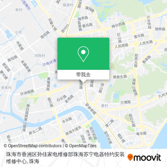 珠海市香洲区孙佳家电维修部珠海苏宁电器特约安装维修中心地图