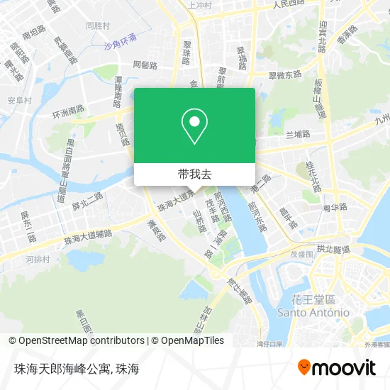 珠海天郎海峰公寓地图