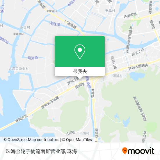 珠海金轮子物流南屏营业部地图