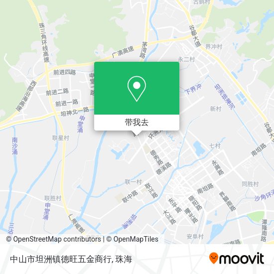 中山市坦洲镇德旺五金商行地图