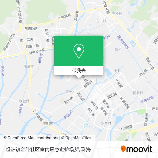 坦洲镇金斗社区室内应急避护场所地图