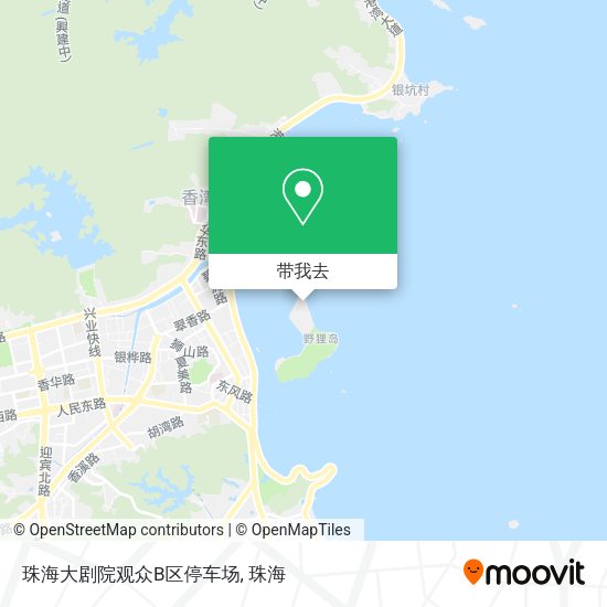 珠海大剧院观众B区停车场地图