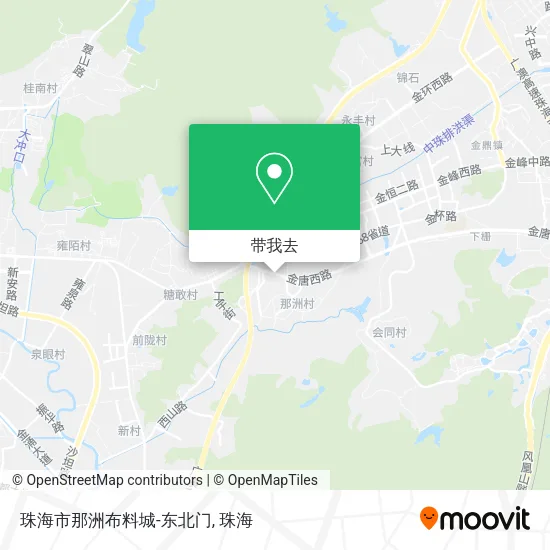 珠海市那洲布料城-东北门地图