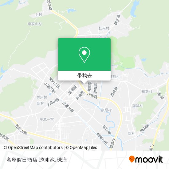 名座假日酒店-游泳池地图