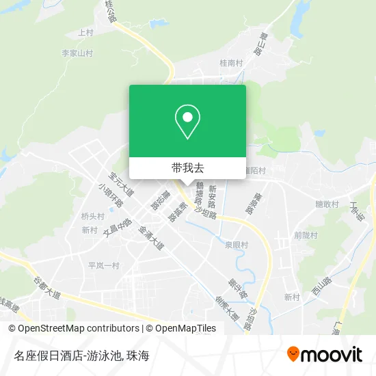 名座假日酒店-游泳池地图