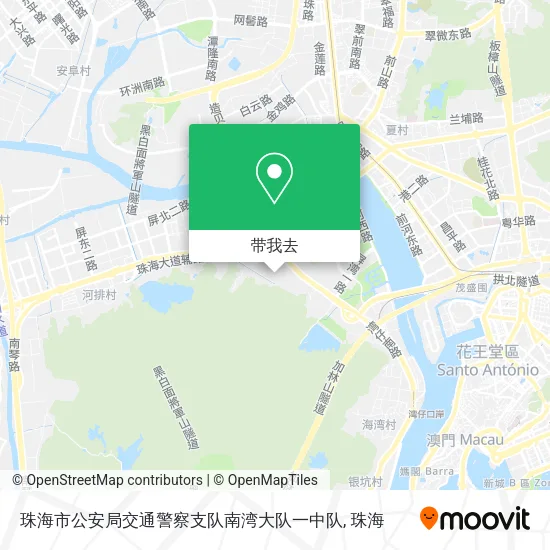 珠海市公安局交通警察支队南湾大队一中队地图