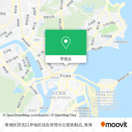 香洲区拱北口岸地区综合管理办公室执勤点地图