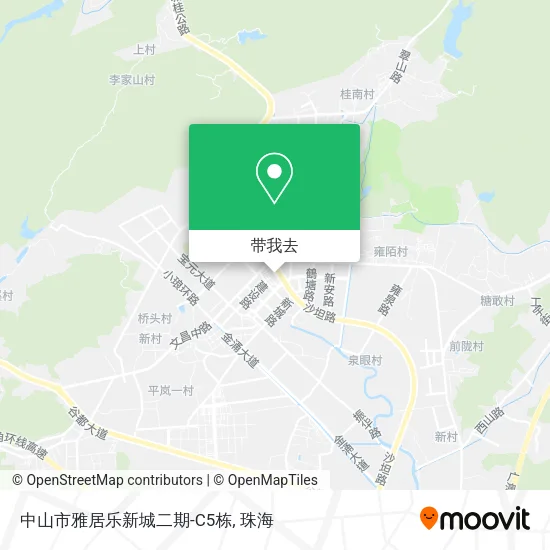中山市雅居乐新城二期-C5栋地图