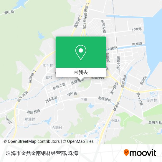 珠海市金鼎金南钢材经营部地图