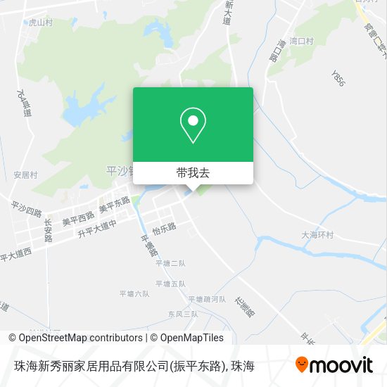 珠海新秀丽家居用品有限公司(振平东路)地图