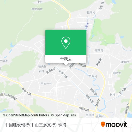 中国建设银行(中山三乡支行)地图