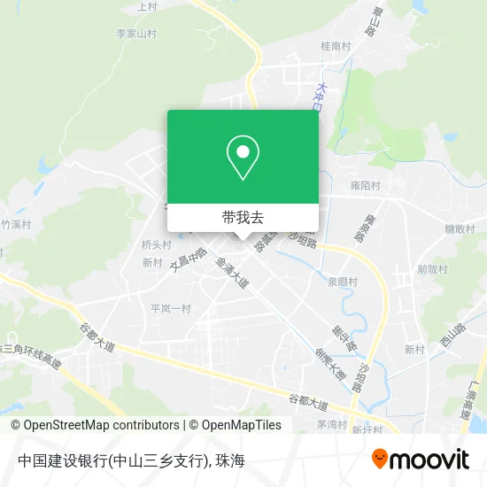 中国建设银行(中山三乡支行)地图