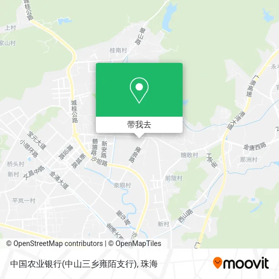 中国农业银行(中山三乡雍陌支行)地图