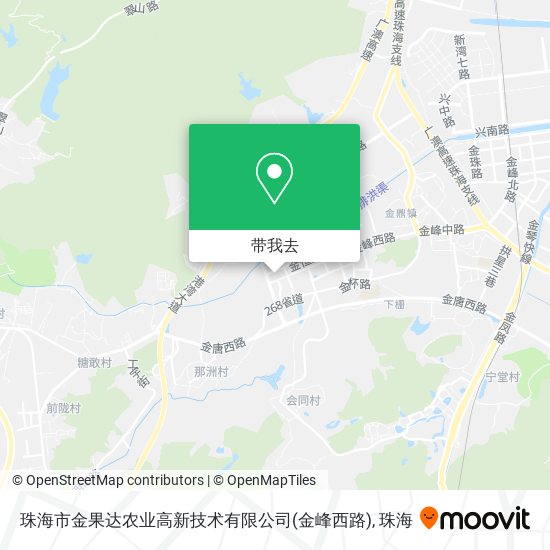 珠海市金果达农业高新技术有限公司(金峰西路)地图