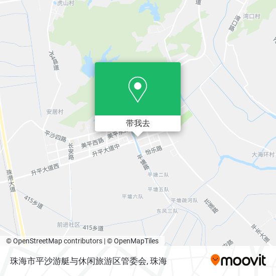 珠海市平沙游艇与休闲旅游区管委会地图