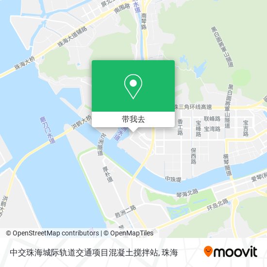 中交珠海城际轨道交通项目混凝土搅拌站地图