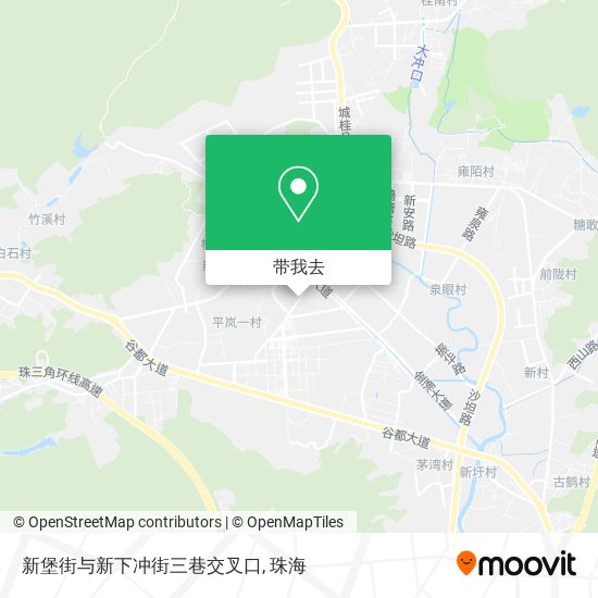 新堡街与新下冲街三巷交叉口地图