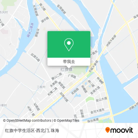 红旗中学生活区-西北门地图