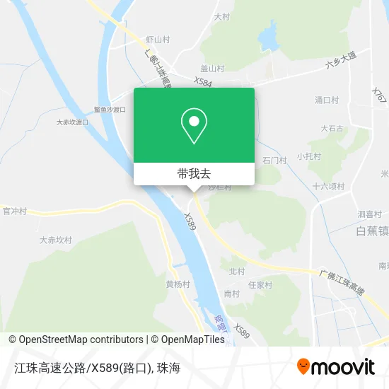 江珠高速公路/X589(路口)地图