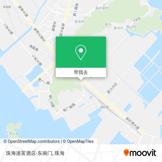 珠海港富酒店-东南门地图
