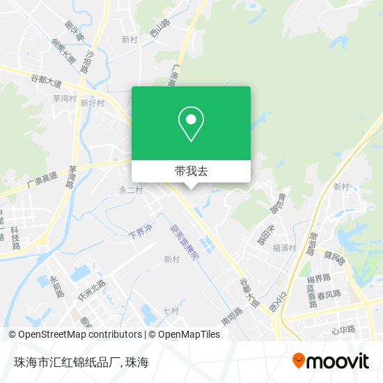 珠海市汇红锦纸品厂地图